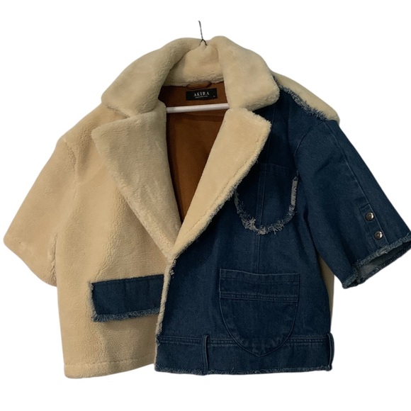 Jackets & Blazers - NWOT Cropped half and half jacket. XL